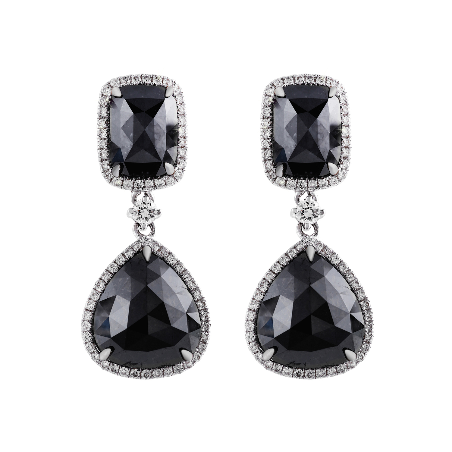 Bespoke Jewellery Singapore Exotic Gems & Jewellery Pte Ltd Black Diamond Earrings