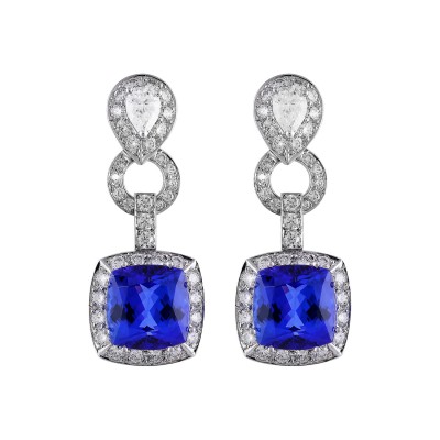Bespoke Jewellery Singapore Exotic Gems & Jewellery Pte Ltd Tanzantie Diamond Earrings