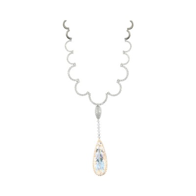 Bespoke Jewellery Singapore Exotic Gems & Jewellery Pte Ltd Morganite Diamond Necklace