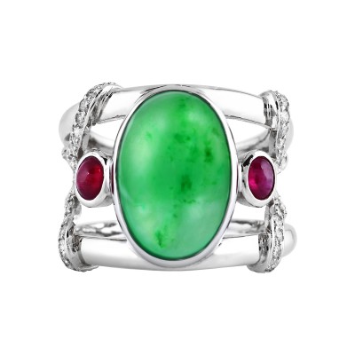 Bespoke Jewellery Singapore Exotic Gems & Jewellery Pte Ltd Jade Ruby Diamond Ring