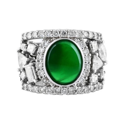 Bespoke Jewellery Singapore Exotic Gems & Jewellery Pte Ltd Jade Diamond Ring