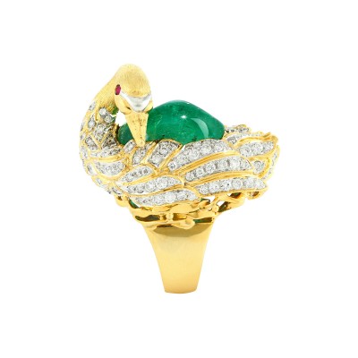 Bespoke Jewellery Exotic Gems & Jewellery Pte Ltd Emerald Diamond Ring