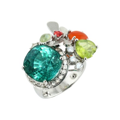 Bespoke Jewellery Singapore Exotic Gems & Jewellery Pte Ltd Green Tourmaline Ring