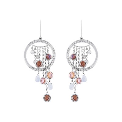 Bespoke Jewellery Exotic Gems & Jewellery Pte Ltd Earrings White Gold Brown Diamonds White Diamonds