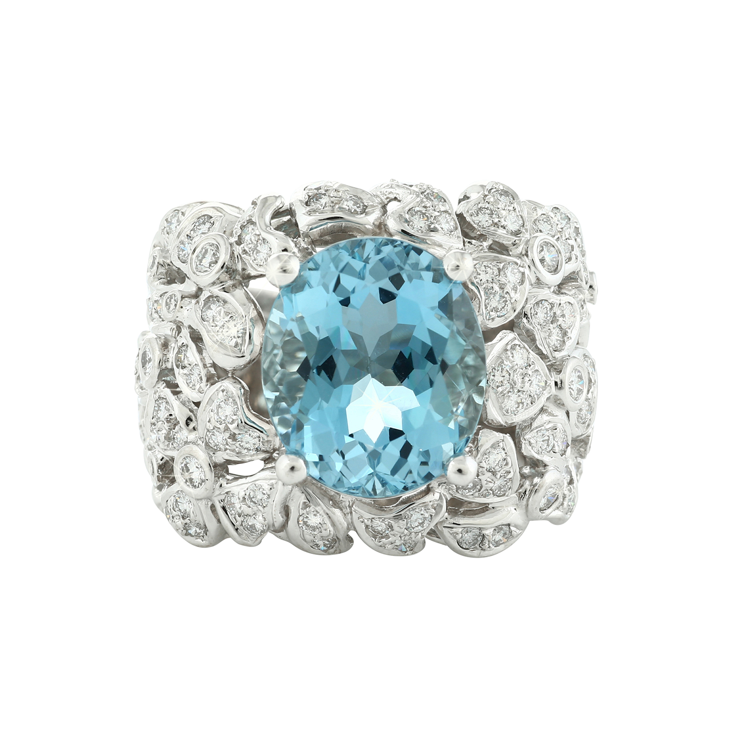 Bespoke Jewellery Exotic Gems & Jewellery Pte Ltd Aquamarine Diamond Ring