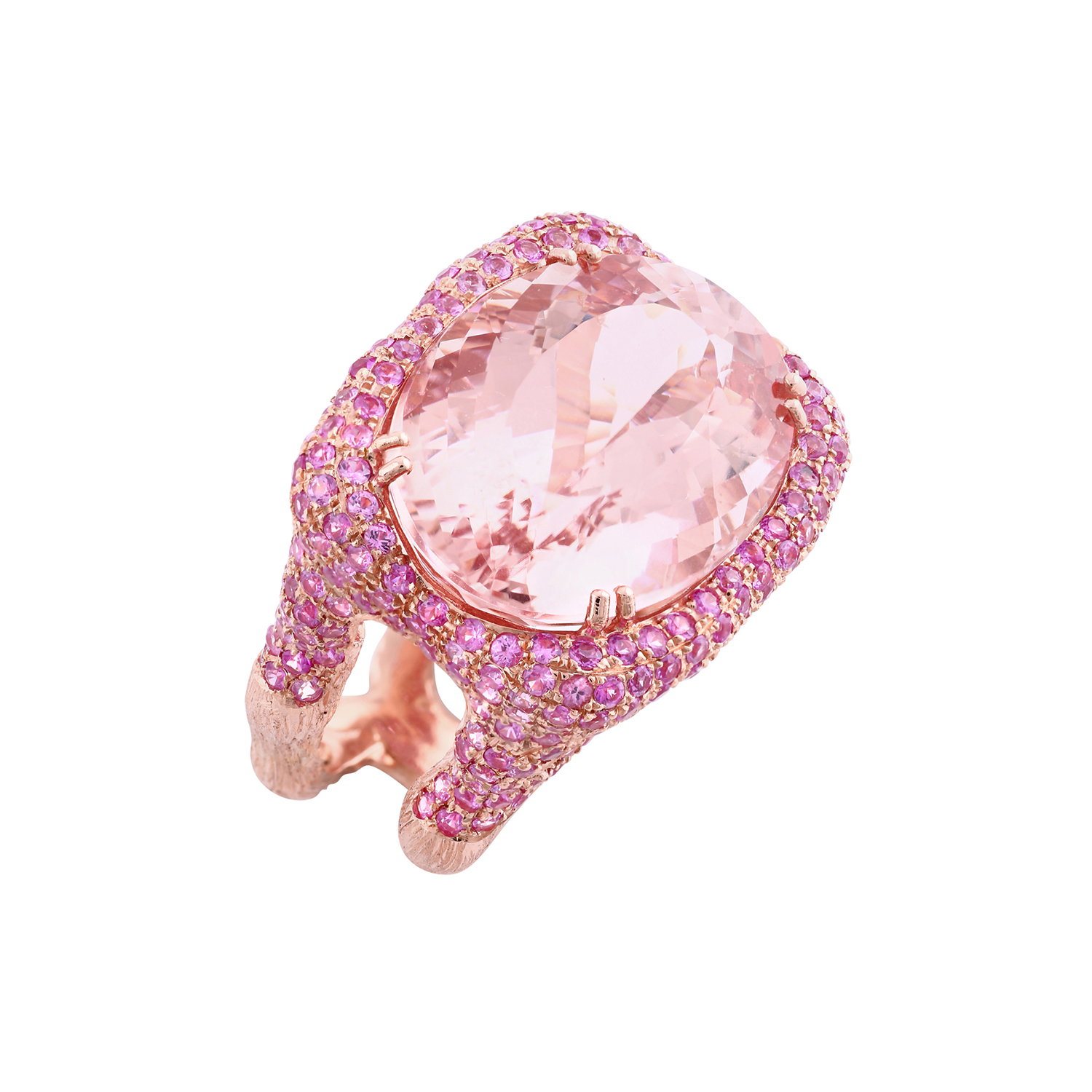 Bespoke Jewellery Singapore Exotic Gems & Jewellery Pte Ltd Morganite Pink Sapphire Ring